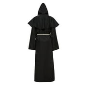 Outfmvch Robes for Women Robe Men's Women's Grim Long Cloak Hooded Capes Couples Jacket Cloak Black XXL