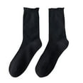 thumbnail image 1 of Outfmvch Running Socks for Men Women Socks Ruffle Socks Soccer Socks Long Socks for Men Wide Calf Compression Socks Black One Size, 1 of 4