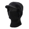 thumbnail image 1 of Outfmvch Scarf Hats for Women 3 in 1 Beanie Hat for Women, Womens Winter, Cold Knitted Hats Wind Resistant Hooded Scarf, Thick Plush-Lined Hoods for Women Black One Size, 1 of 9