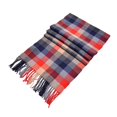 thumbnail image 1 of Outfmvch Winter Neck Warmer Fleece Scarf Circle Loop Scarf Thick Windproof Scarves Wool Feel Scarf Warm Soft Lightweight Scottish Scotland Check Tartan Plaid Gift for Men Women Kids Red 2 One Size, 1 of 2