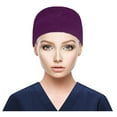 thumbnail image 1 of Outfmvch Scrub Cap Surgical Caps for Women Bouffant Turban Head Bands for Women's Hair Sweat Bands Headbands for Women Womens Head Scarf Microfiber Hair Towel Purple One Size, 1 of 6