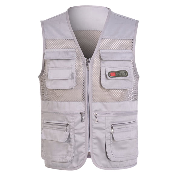 Outfmvch Shackets For Women 2023 With Pockets Womens Vest Men'S Casual Outdoor Work Fishing Travel Photo Cargo Vest Jacket Multi Pockets Cropped Puffer Vest Gray 4Xl
