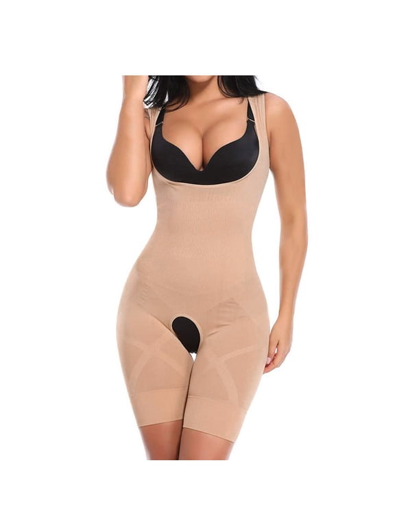 Shapewear Bodysuits Waist Shapers Shaping Panties Waist Women's Slim Belly Bra Body in Shaping Thigh Shapers(clearance) Beige a