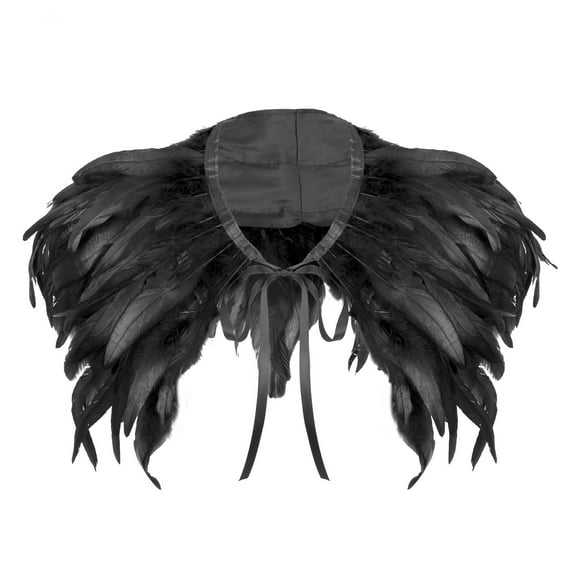 Outfmvch Shawl Wraps,Ponchos Pashmina Scarf Feather Masquerade Stage Costume Performance Costume Shawl Pashmina Wraps Wedding Guest Dresses Black One Size