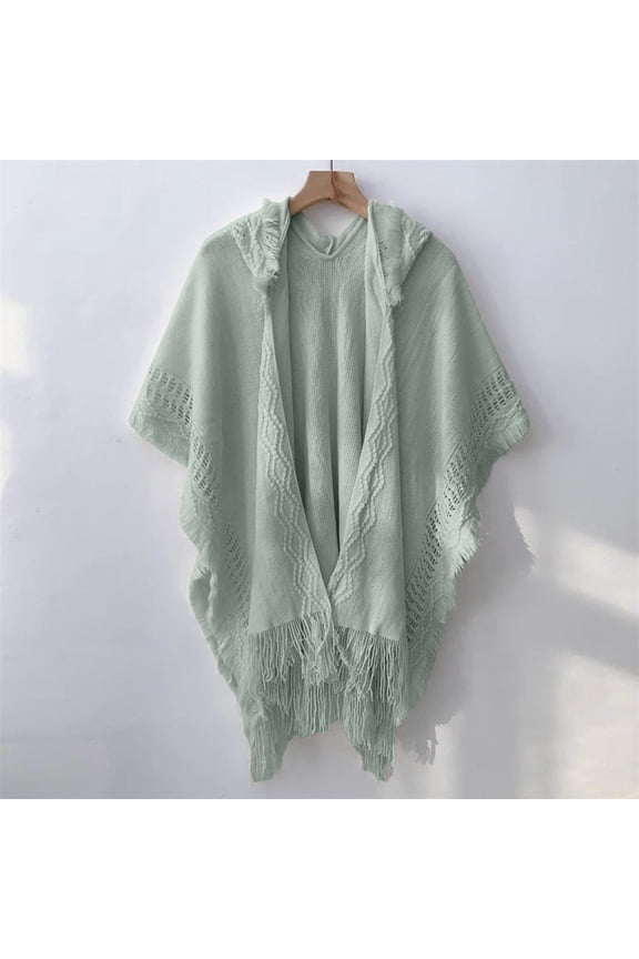 Shawl Wraps for Women Winter Shawl Wraps Women Knitted Shawls and Wraps Cardigan Cape Wool Pashmina Shoulder Top Sweater Shawl Scarf 2026 Poncho Sweater Green One Size