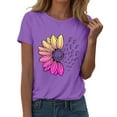 thumbnail image 1 of Outfmvch Shirts for Women,Oversized Graphic Tshirts for Women,Short Sleeve Shirts for Women,Graphic Tees,Plus Size Tops,Workout T Shirts Athletic Trendy 2025 Short Sleeve Spring Tee X1 Purple XL, 1 of 9