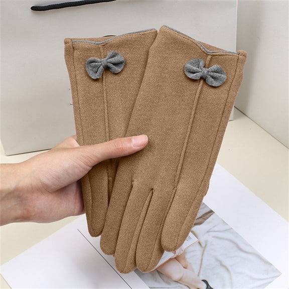 Outfmvch Ski Gloves Women Winter Gloves for Women, Touchscreen Texting Winter Gloves Women, Fleece Lined Warm Winter Glove for Cold Weather Warm Winter Gloves Coffee 2 One Size