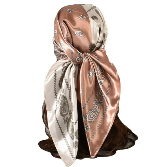 Outfmvch Square Head Scarf Satin Scarf Hair Scarf Poncho Shawl Bandana Scarf Head Bandana Head Wrap Pink One Size