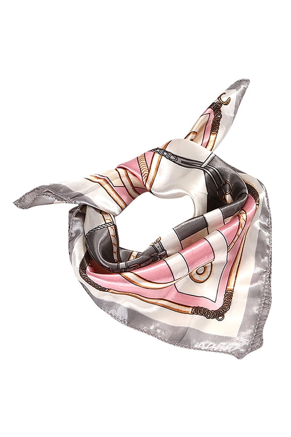 Square Head Scarf Silk Scarf Head Scarf for Women's Hair Knit Poncho Headwraps for Women Ponchos for Women Silk Hair Wrap Gray 50*50