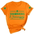 thumbnail image 1 of Outfmvch St Patricks Day Shirt Women St Patricks Day Shirt Womens Tops Wost. Day Funny and Shenanigans Casual T Shirt Casual T Shirt Letters Printed Crew Neck Shirt Wopullover T Shirt Orange M, 1 of 7