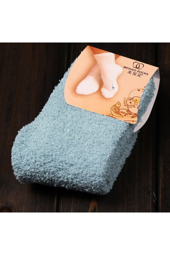 Stocking Stuffers for Women,Fuzzy Socks,No Show Socks,Home Women Girls Soft Bed Floor Socks Fluffy Warm Winter Pure Color ,Thigh High Socks,Compression Socks Blue One Size