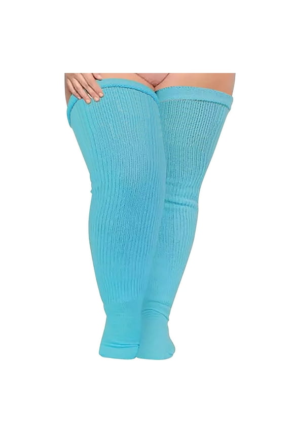 Stockings,Warm Socks,Cozy Socks,Women Soild Plus Size Over Knee Cotton Socks Extra Long Extra Thick Thigh Socks Tall Socks,Mens Socks,Funny Socks B A
