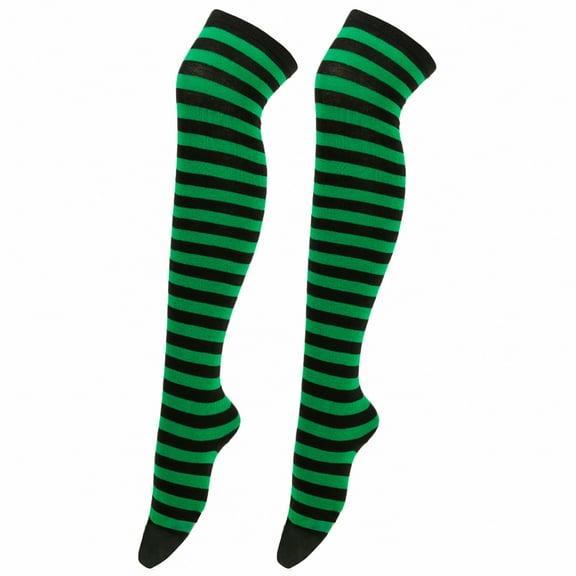 Outfmvch Striped Socks Knee High Socks Striped Thigh High Socks Compression Ankle Socks for Women Socks Men Ankle Socks for Women Funny Socks Green One Size