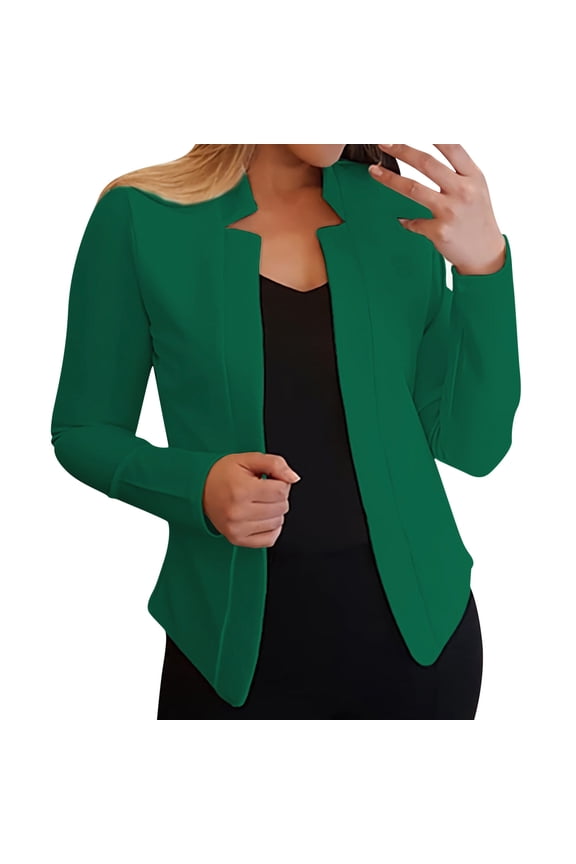 Suits Jackets For Women Womens Pocketed Office Blazers Draped Open Front Cardigans Jacket Work Suit Blazers For Women Army Green S