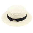 thumbnail image 1 of Outfmvch Sun Hat Women Hats for Women Bucket Hat Outdoor Hat Womens Beach Hat Womans Hat Ponytail Hat Work Hats Fishing Hats for Women Hiking Hat Wide Brim Hat Straw Hat Summer Ha A1 White One Size, 1 of 2