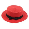 thumbnail image 1 of Outfmvch Sun Hat Women Sun Protection Hat Gardening Hat Summer Hat Hiking Hat Wide Brim Ponytail Womens Beach Hats Travel Hat Womens Beach Hat Hats for Women Ponytail Hat A1 Red One Size, 1 of 2