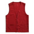 thumbnail image 1 of Outfmvch Sweater Vest Womens Vest Adult Postulant Activity Vest Supermarket Vests Clerk Workwear Puffer Vest Women Red 1 L, 1 of 4