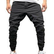 Outfmvch Sweatpants For Men Long Johns For Men MenS Trousers Overalls Casual Sports Pants Trousers With Zipper Pockets MenS Pants Black Xl