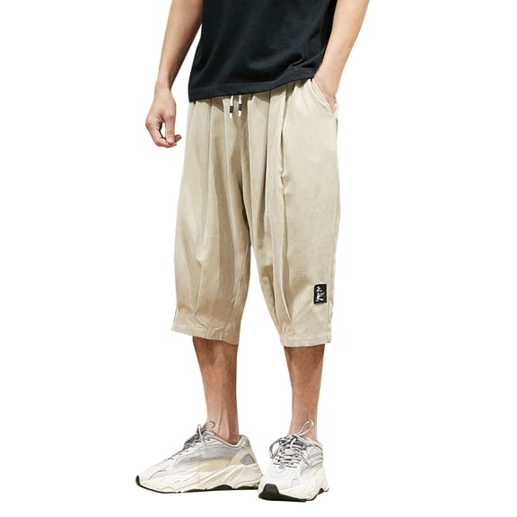 Outfmvch Sweatpants For Men Mens Shorts Mens Sports Shorts Striped Jogging Bottoms Summer Training Trousers With Pockets Elastic Waistband Breathable Shorts Long Johns For Men Khaki Xxl