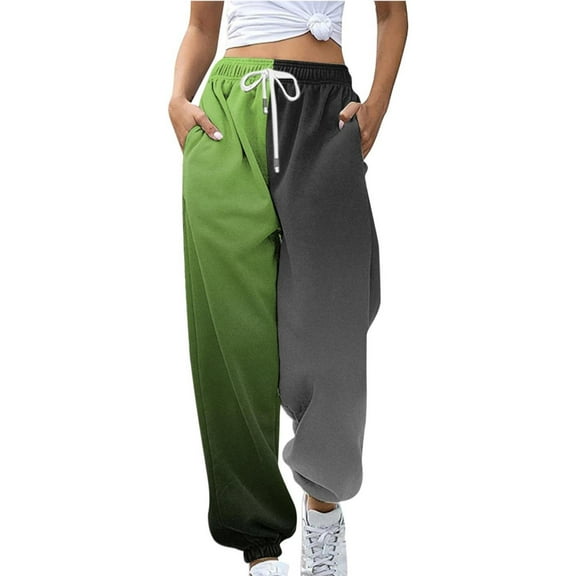 Outfmvch Sweatpants Women，Boho Pants，Pants for Women，Women's Pants，Skinny Jeans for Women，Linen Pants，Women's Sweatpants，Flowy Pants Green，M