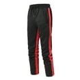 thumbnail image 1 of Outfmvch Sweatpants for Men Long Johns for Men Mens Hiphop Pants Spliced Solid Color Straight Leg Lace Up Running Workout Pants Men's Pants Black L, 1 of 3