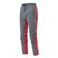 thumbnail image 1 of Outfmvch Sweatpants for Men Long Johns for Men Mens Hiphop Pants Spliced Solid Color Straight Leg Lace Up Running Workout Pants Men's Pants Gray 3xl, 1 of 2