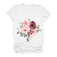 thumbnail image 1 of Outfmvch T Shirts for Women Casual Summer T Shirt Floral Butterfly Funny Graphic Tee T Shirt Womens Tops, 1 of 6