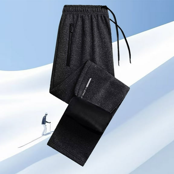 Outfmvch Thermal Joggers for Women Pants for Cold Weather Women Womens Snow Pants Dance Pants Fleece Lined Tights Womens Stretch Pants Thigh Highs Black 2 4xl