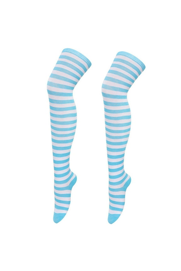 Thigh High Compression Stockings Socks for Women Womens Compression Socks Calf Socks for Women Crew Socks for Women Womans Socks Womens Running Socks Light Blue One Size
