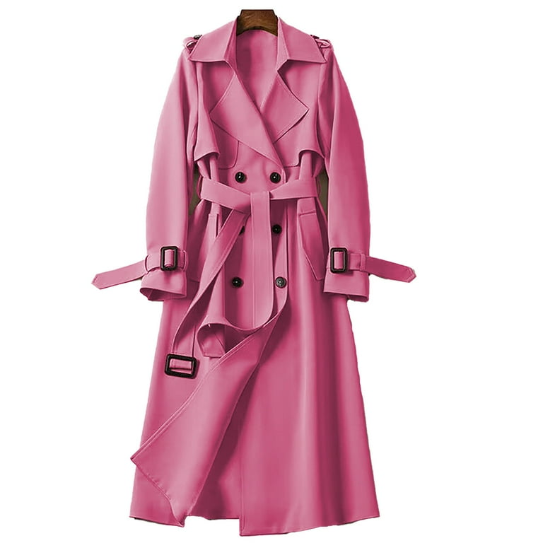Trench Coat Escada Sport Down Jacket Classic Trench Pink Rain Mac