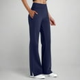 thumbnail image 1 of Outfmvch Trousers Pants for Women Business Casual Womens Pants Elastic Waist Hiking Pants Women Flare Leggings High Waisted Jeans for Women Baleaf Pants Women Blue L, 1 of 7