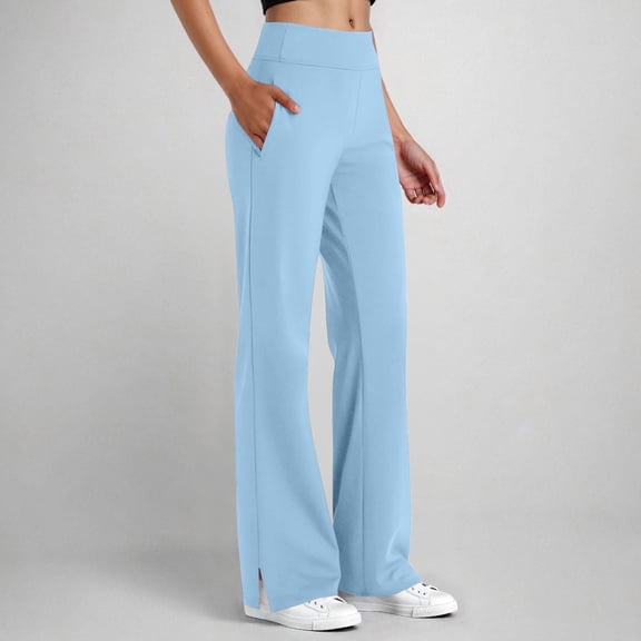 Outfmvch Trousers Pants for Women Business Casual Womens Pants Elastic Waist Mens Cargo Pants Business Casual Pants Yoga Pants Women Casual Pants for Women Light Blue 4xl