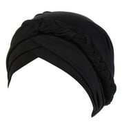 Outfmvch Turbans for Women Head Coverings for Women Head Scarf for Braids Headbands Extra Wide Headbands for Women Headband Beanie for Women Black One Size