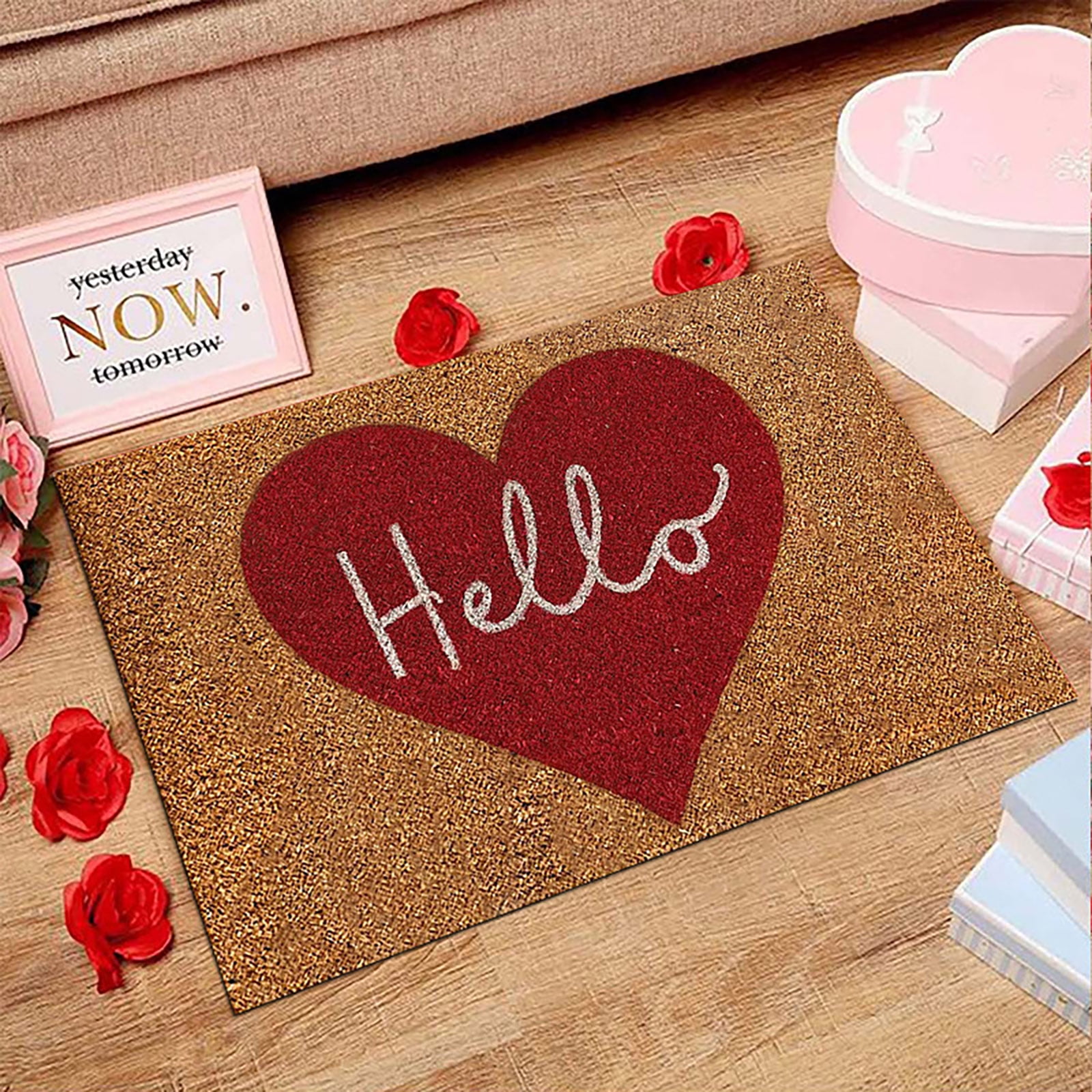 Outfmvch Valentine Door Mat Valentines Day Rug Valentines Day Kitchen Rugs Valentine Rug