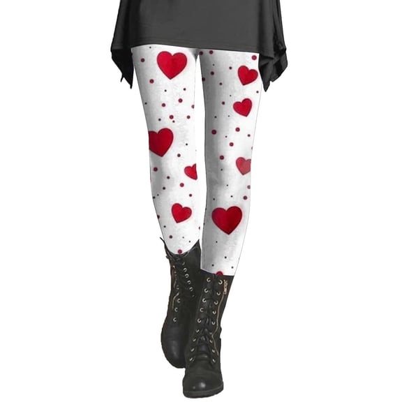Outfmvch Valentines Leggings for Women Print Leggings Warm Leggings for Women Winter Women’s Leggings Thermal Leggings for Women Yoga Leggings for Women High Waisted Pants for Women Gray 2xl