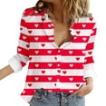thumbnail image 1 of Outfmvch Valentines Tops for Women Business Tops for Women Work Shirts for Women Business Casual Business Casual Blouses for Women Womens Blouses Holiday Blouses for Women Hot Pink 1 M, 1 of 5