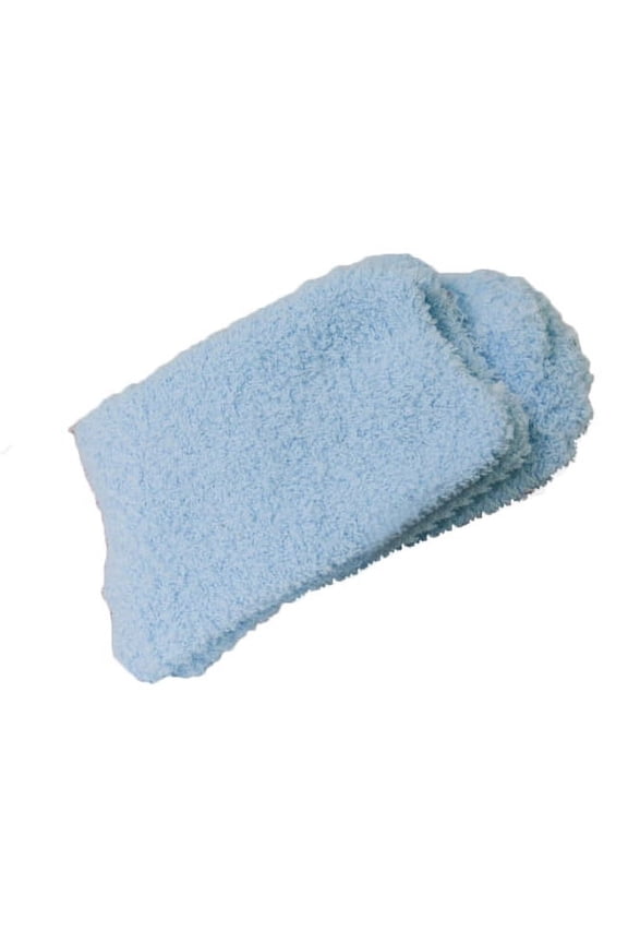 Warm Fuzzy Socks for Women House Cabin Crew Coral Fleece Cloud Socks Soft Fuzzy Warm Sleep Socks Cozy Unisex Gifts for Birthday Fleece Socks Light Blue One Size