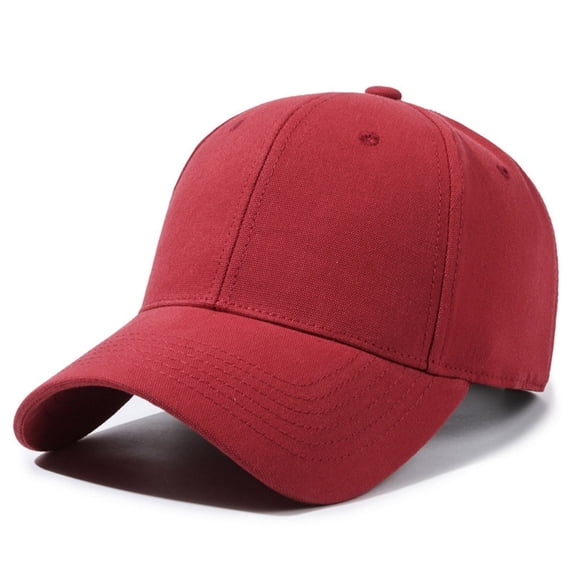 Outfmvch Washed Plain Baseball Cap, Retro Adjustable Hats Gift for Men/Women,Unstructured Red One Size