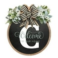 thumbnail image 1 of Outfmvch White Board Home Decor Funny Welcome Sign Front Door Rustic Round Wreath Farmhouse Porch Decoration Sign Housewarming Gift Neon Sign C, 1 of 6