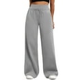 thumbnail image 1 of Outfmvch Wide Leg Pants Woman Sweatpants Women Baggy Sweatpants Leggings with Pockets for Women Womens Leggings Wide Leg Sweatpants Women Womens Joggers with Pockets Gray M, 1 of 8