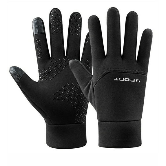 Outfmvch Winter Gloves Womens Gloves Fashion Men Driving Keep Warm Point Finger Windproof Winter Sprot Screen Gloves Gloves Black L