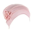 thumbnail image 1 of Outfmvch Winter Hats For Women Beanie Women Splicing Model Hat Beading Hat Muslim Ruffle Cancer Chemo Hat Wrap Cap Winter Hats For Men Pink S, 1 of 1