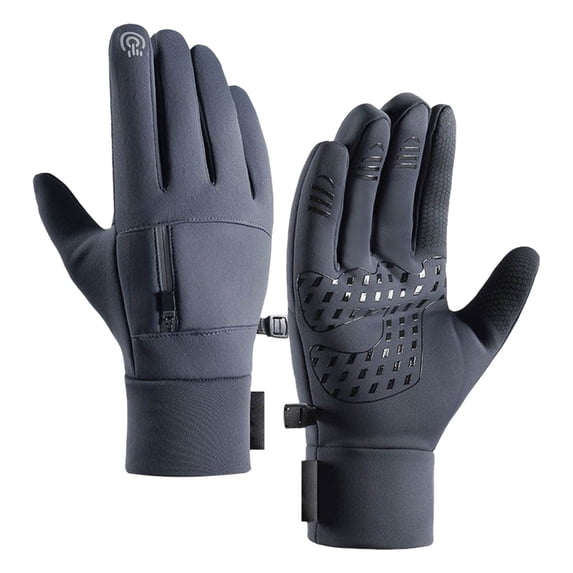 Outfmvch Winter Warm Gloves,touchscreen Cold Weather Driving Gloves Windproof Anti-slip Sports Gloves for Cycling Running Skiing Hiking Climbing,men & Women Gray Xl