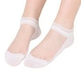 thumbnail image 1 of Outfmvch Woman Socks Ankle Women Compression Socks Ruffle Ankle Socks Walking Socks Women Breathable Socks Cotton No Show Socks for Women White One Size, 1 of 3