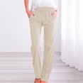 thumbnail image 1 of Outfmvch Women Pants Womens Pull On Pants Womens Work Pants Business Casual Baggy Pants Joggers for Women Womens Pants Elastic Waist Office Pants for Women Beige L, 1 of 7