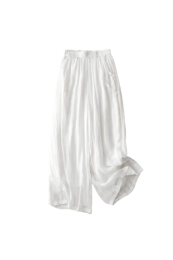 Women Sweatpants Yoga Pants Women Lounge Pants Women Ruffle Pants Women Linen Pants Womens Straight Leg Sweatpants Work Pants White XL