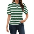thumbnail image 1 of Outfmvch Women's Golf Clothing Polo Shirt Womens Summer Tops Women's T-shirts Golf Shirts for Woman Tunic T Shirts Business Casual Tops for Women Green XL, 1 of 7