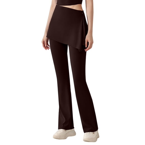 Outfmvch Women's High Waist Workout Leggings Cellulite Leggings for Women Tummy Control Sport Tights Butt Lift Yoga Workout Pants Compression Tights for Fitness Gym A1 Brown S-2XL