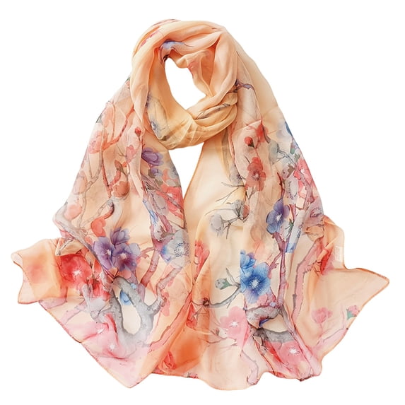 Outfmvch Women's Scarves Cotton Linen Scarf Shawls for Women Beach Scarf Shawls and Wraps Shawl for Summer Scarf for Women Shoulder Scarf Gauze Scarf Large Scarf A1 Orange One Size