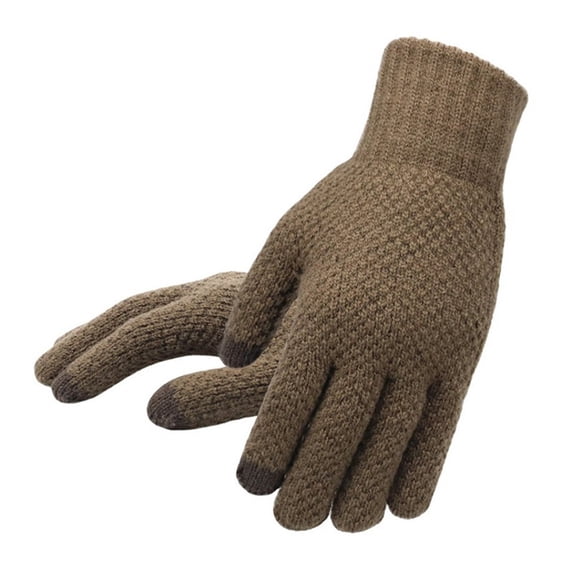 Outfmvch Womens Gloves Fleece Gloves Women's Cold Weather Gloves Waterproof Gloves Women Womens Gloves for Cold Weather Coffee One Size